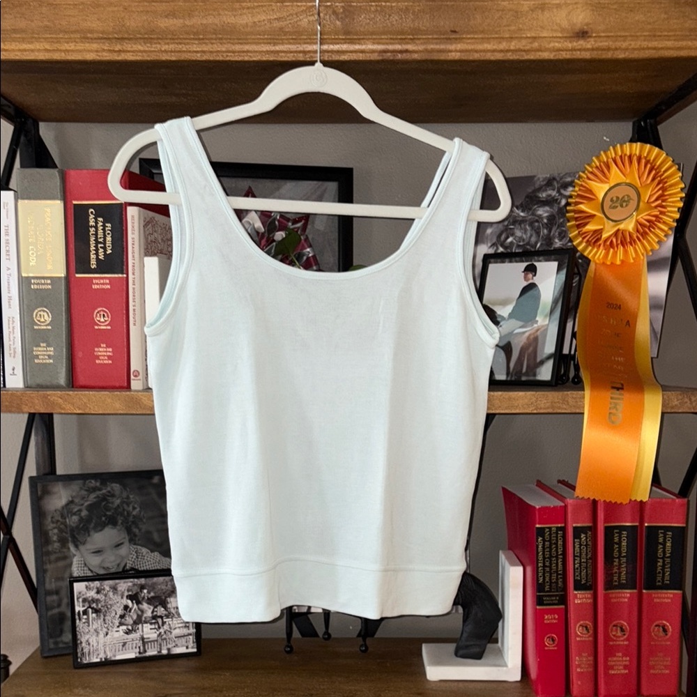 Athleta Soft Blue Knit Tank Top